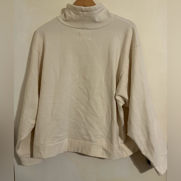 Madewell MWL Ribbed Funnelneck Sweatshirt in Cream - Picture 4 of 7